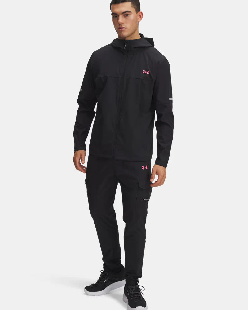 Under Armour - Ensemble survêtement tissé Tech Utility - Noir/Rose vif