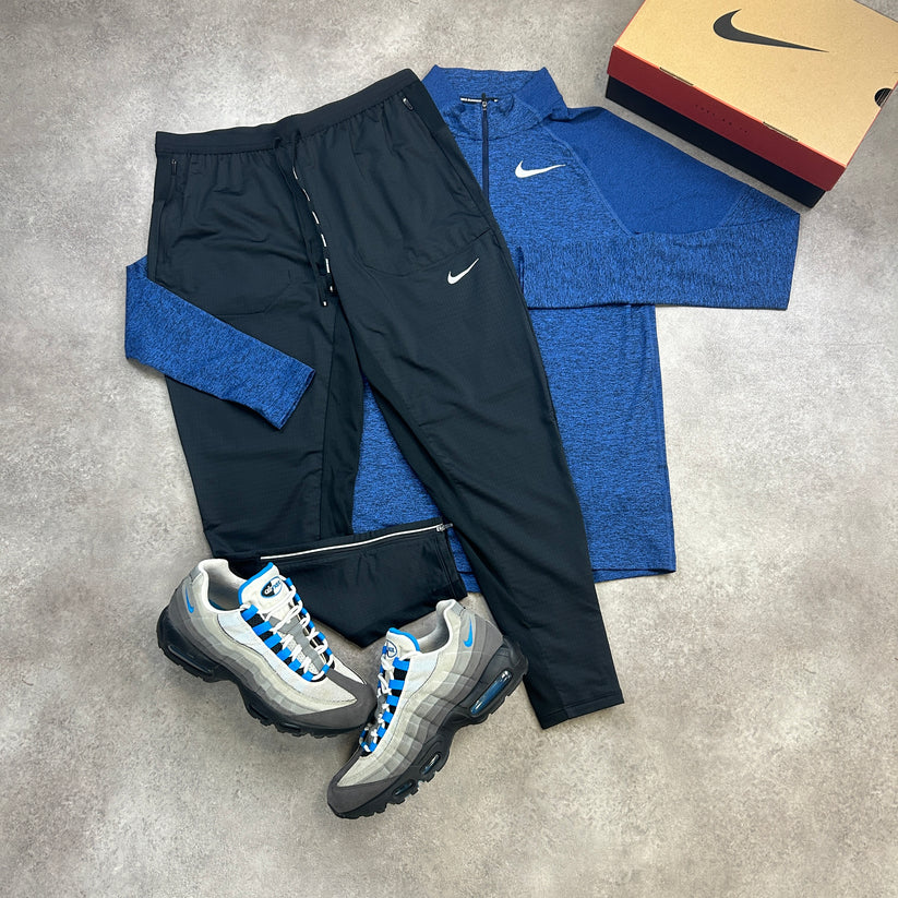 Nike - Ensemble demi-zippé Run Division - Bleu/Noir