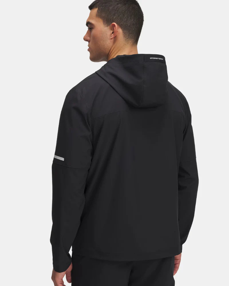 Under Armour - Coupe-vent extensible tissé - Noir/Rose vif