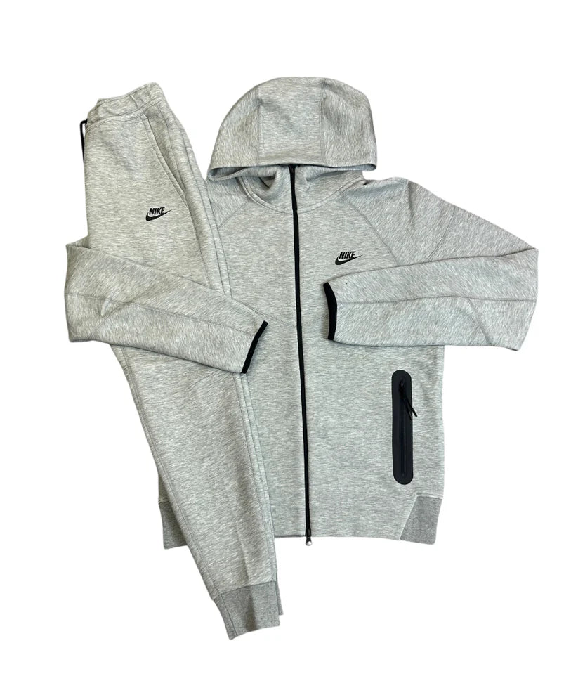 Nike - Ensemble demi-zippé coton Run Division - Gris