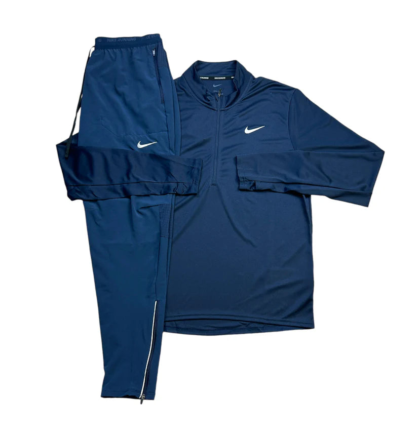 Nike - Ensemble demi-zippé Run Division - Bleu