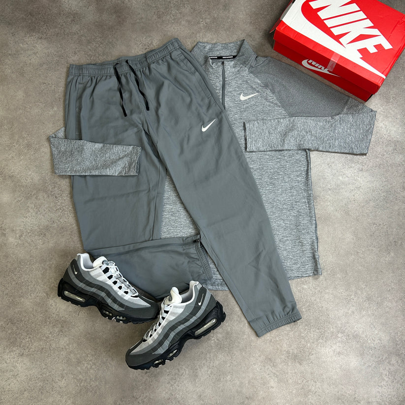 Nike - Ensemble demi-zippé Run Division - Gris