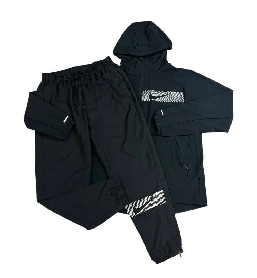 Nike - Ensemble demi-zippé Run Division - Noir/Gris
