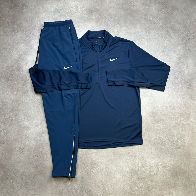 Nike - Ensemble demi-zippé Run Division - Bleu
