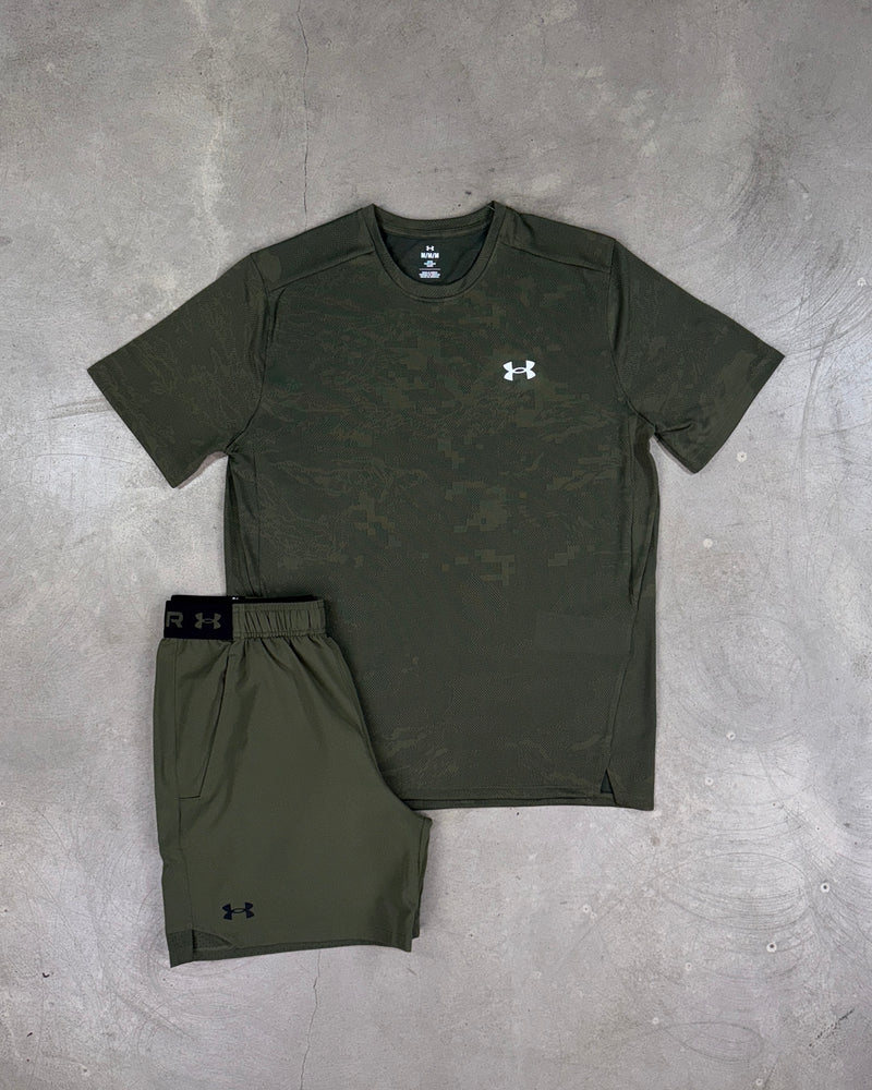 Under Armour - Ensemble texturés Tech - Kaki
