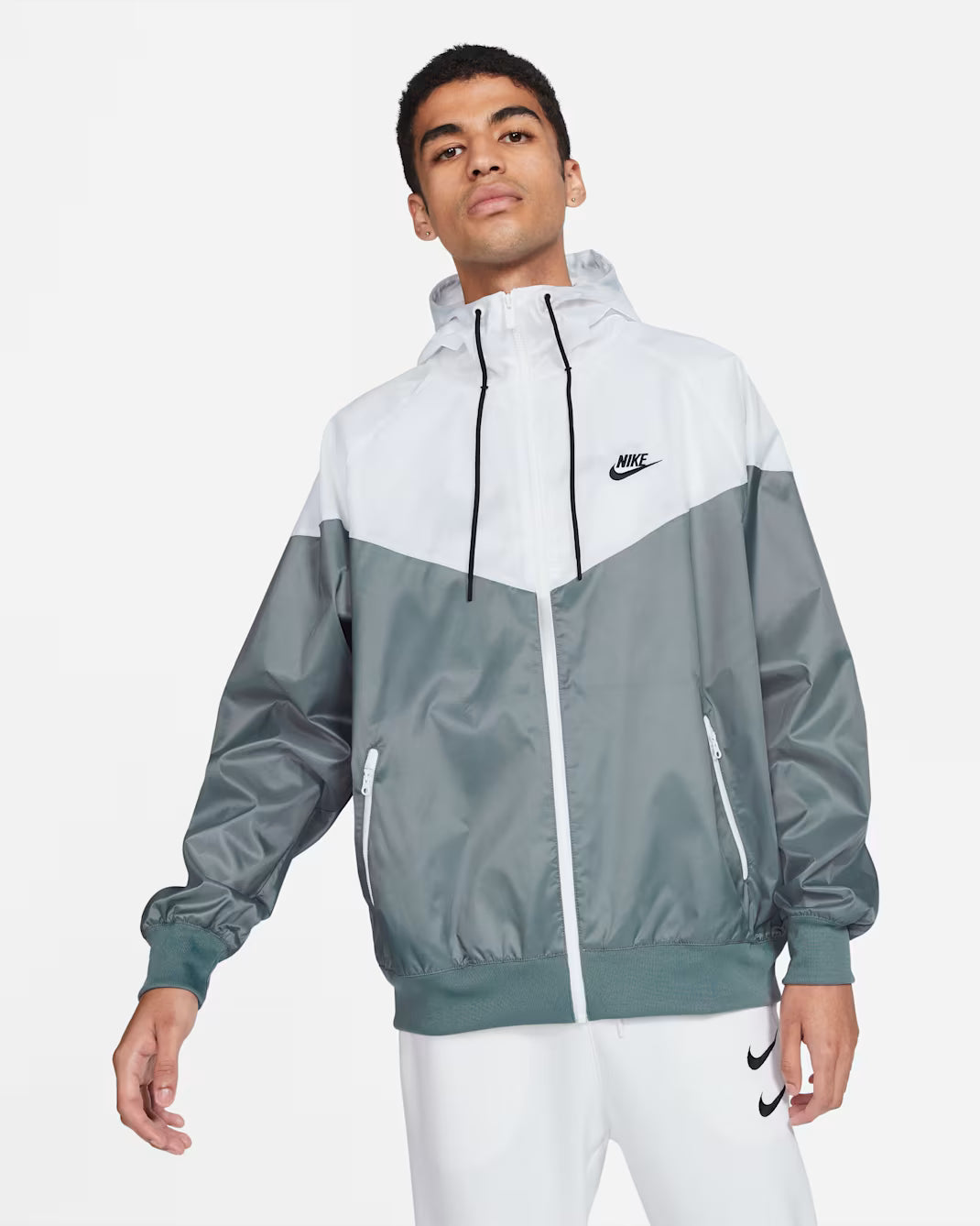 Nike - Veste Windrunner - Blanc/Gris